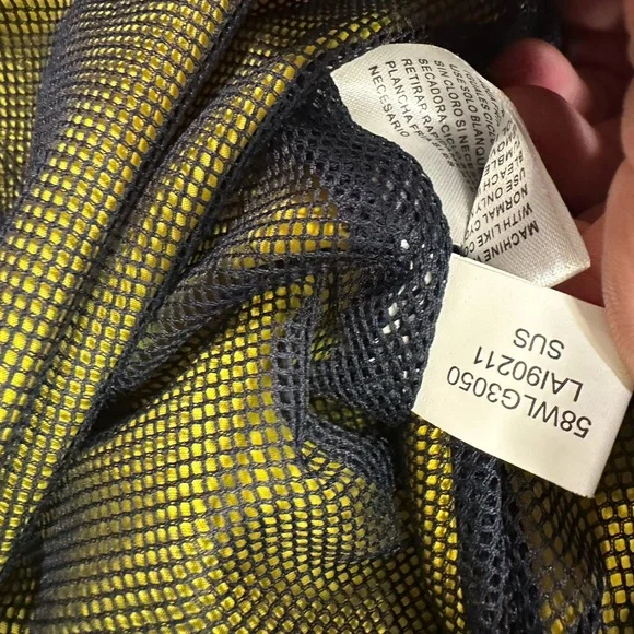 NFL Superbowl XLVIII Windbreaker Pullover 1/4 Zip Navy Yellow Pockets Lined Sz L - Picture 10 of 11